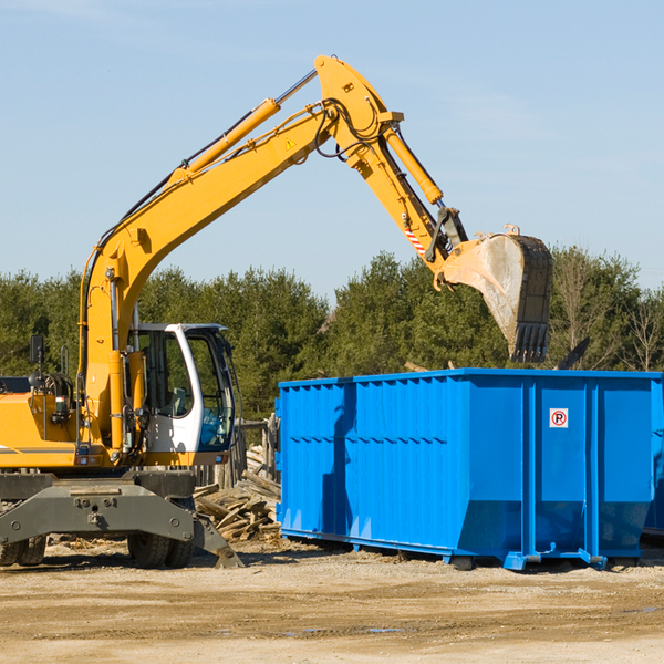 are there any restrictions on where a residential dumpster can be placed in Wye